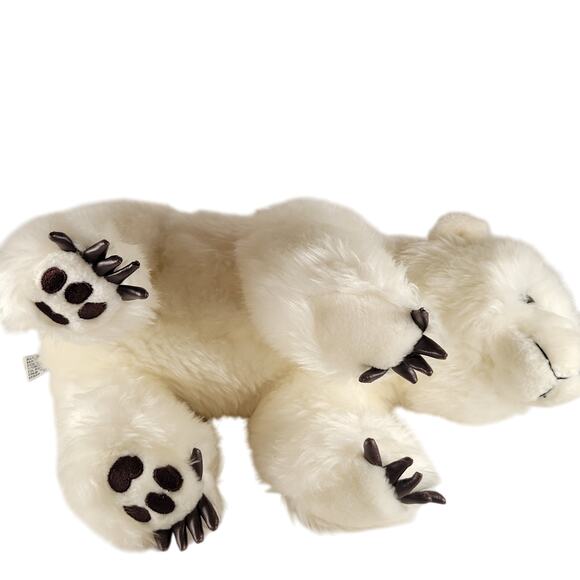 National Geographic Polar Bear Plush 10" White Stuffed Animal Toy with Claws - Picture 14 of 16
